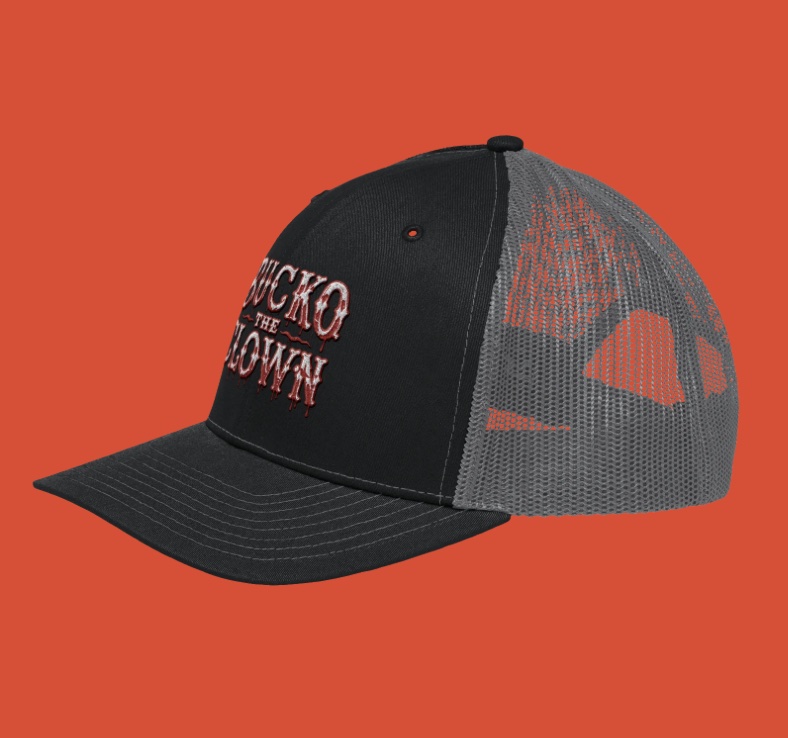Bucko trucker hat, three-quarter view